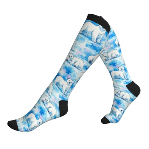 Compression Socks Circulation 15-20 Mmhg Knee High - color: Polar Bear