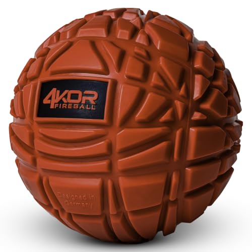 4KOR Massage Balls for Trigger Point Therapy - Myofascial Release Ball - Muscle Relief for Back, Neck, Shoulder, Foot Pain - Fitness Massage Balls for Mobility - Deep Tissue Release Ball - style: 4.75in Grippy Roller Ball