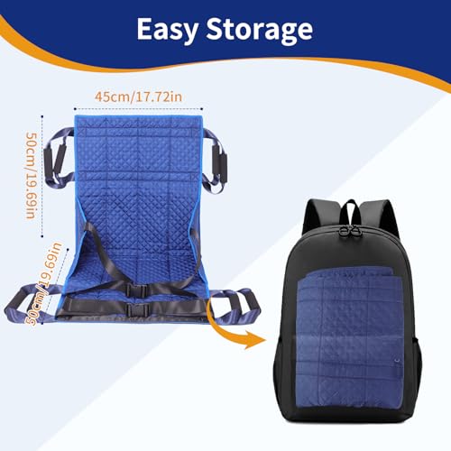 Wheelchair to Car Transfer Devices, Lift Assist for Seniors, Transfer Sling - color: Blue