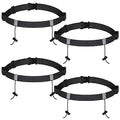 Xtinmee 4 Pcs Race Number Belt Triathlon Running Bib Holder with 6 Gel Loops for Summer Cycling Runners Racing Marathon Men Women, Black 34 x 0.98 Inches
