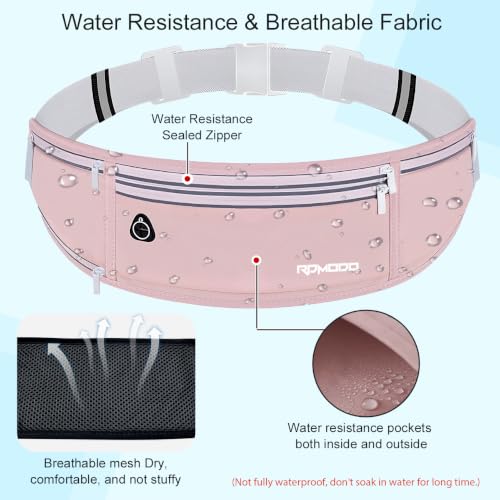 Lightweight Hydration Waist Pack for Women Men Running Outdoor, Pink - color: 07-Dusty Pink