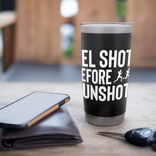 Gel Shots Before Gunshots Half Marathon 13.1 Runner Stainless Steel Insulated Tumbler