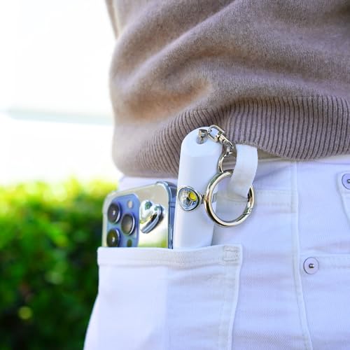 Securityman Personal Alarms for Women | Loudest Safety Alarm Keychain (130dB Siren and SOS Strobe Light) Everyday Personal Safety Devices for Women - White - color: White