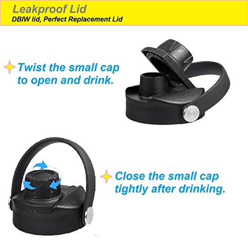 Lid for Hydro Flask 32 40 oz Wide Mouth, Replacement Lids Compatible with Hydro Flask Wide Mouth Water Bottle, Top Spout Lid with Handle, Wide Mouth Lid Chug Cap Accessories - color: Alpine - 1 Pack