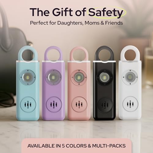 Rechargeable Personal Alarm Keychain for Women, 130dB, USB-C Charging, Pink - color: B - Pink