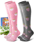 Bamboo Viscose Compression Socks for Women - color: Strawberry, size: Large-X-Large