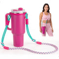 Water Bottle Strap Compatible with Owala & Hydro Flask 12 oz-40 oz, Holder with Shoulder Strap Compatible Stanley Cup Accessories - color: Green