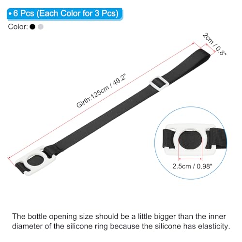 PATIKIL Water Bottle Lanyard - color: Grey/Black/White