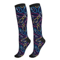 Avocado Compression Socks Women Men Knee High Stock for Running Work Support Nurses Travel - color: Bowling