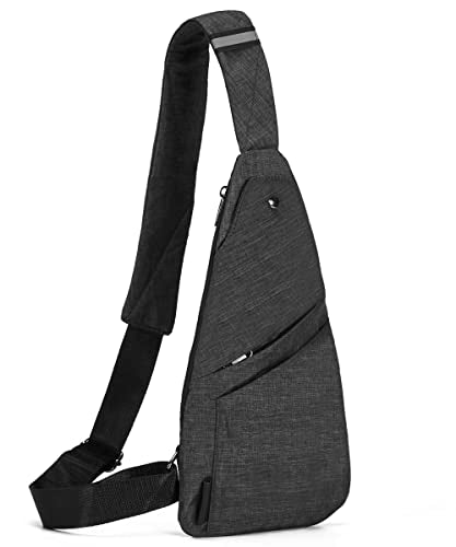 Seoky Rop Sling Bag Slim Personal Purse Pocket Small Crossbody Chest Bag - color: Dark Grey-1, size: Small