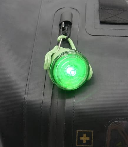 Rechargeable Safety Light | Water Reistant Bright LED Clip-On Flashing Light for Dog Walking, Running and Outdoor Activities (Green) - color: Green