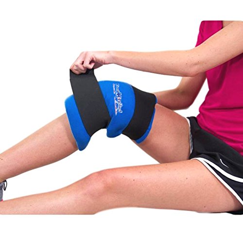 Reusable Soft Gel Hot & Cold Knee Wrap - Pain Relief for Surgery & Torn ACL - style: Knee Ice Wrap w/ Extra Gel Pack