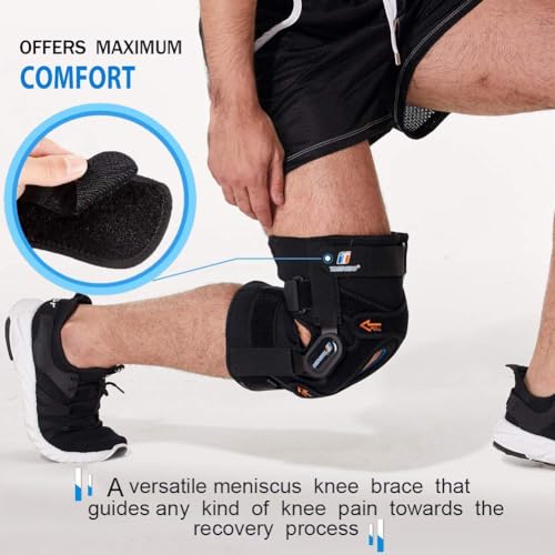T TIMTAKBO Hinged Knee Brace for Men Women W/Removable Side Stabilizers(S) - size: S fit Upper 14-18"/Lower 12-14"