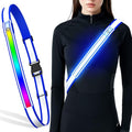 LED Reflective Belt Sash, High Visibility 5 Color 3 Light Mode Rechargeable LED Waistband Reflective Running Gear, Light Up Waist Belt Safety Gear for Running Walking Cycling at Night - color: Blue
