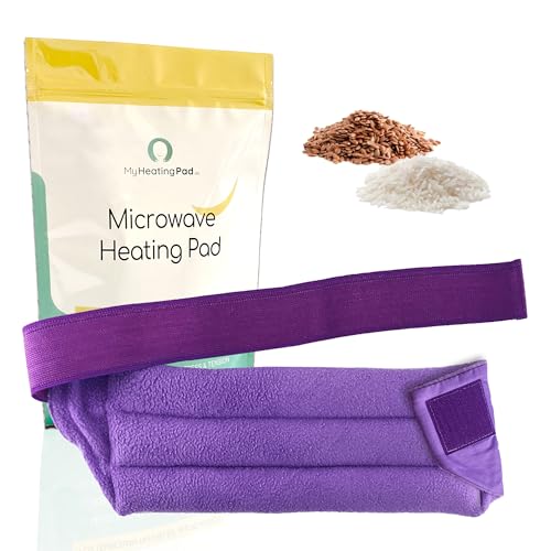 Microwavable Heating Pad for Lower Back and Menstrual Cramps - Moist Microwave Heating Pad for Muscles and Joints - Natural Microwave Hot Pack Heat Pad for Lower Back Pain - 1 Pack Purple