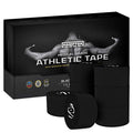 Hampton Adams Athletic Tape Multi Pack, Sports Medical Grade, Easy Tear - color: Black (8 Pack)