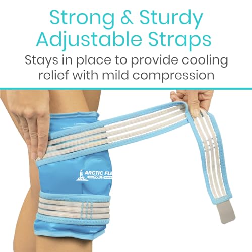 Arctic Flex Vive Knee Ice Pack Wrap with Straps for Cold Compression