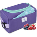 Genteen Small Cooler Bag with Ice Pack,Insulated Lunch & Snack Tote - color: Purple