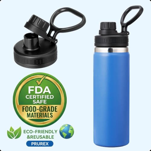 Spout Lid for Hydro Flask 12 16 18 20 32 40 64oz Wide Mouth Bottle - color: Sky Blue 1 pack