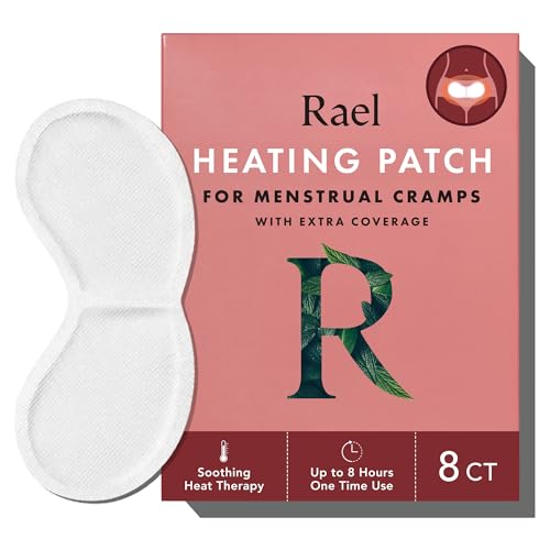 Rael Large Herbal Heating Patches, Feminine Period Care for Cramps (8 Ct) - size: Large (8 Count)