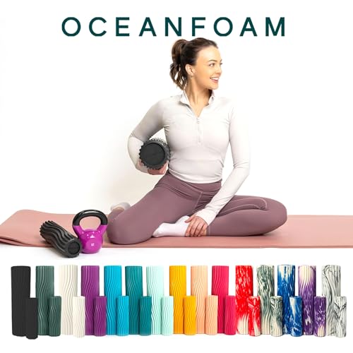 Oceanfoam Tidal Roller - Muscle Massage Foam Roller for Exercise (Charcoal) - color: Charcoal