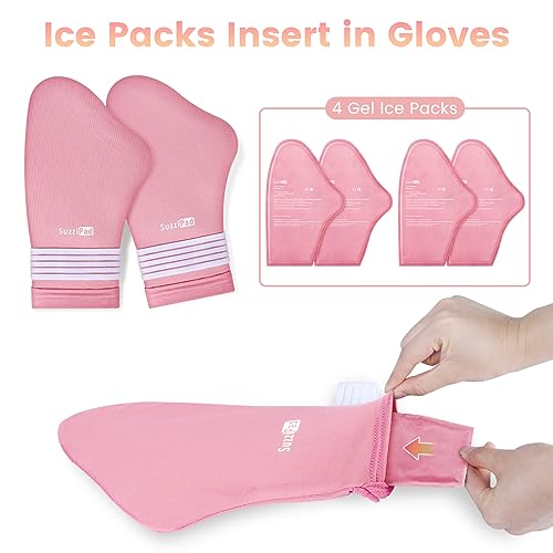 SuzziPad Replacement Ice Gel Packs for Cold Therapy(10-Piece Set), Pink, L - size: L, style: Ice Pack Only