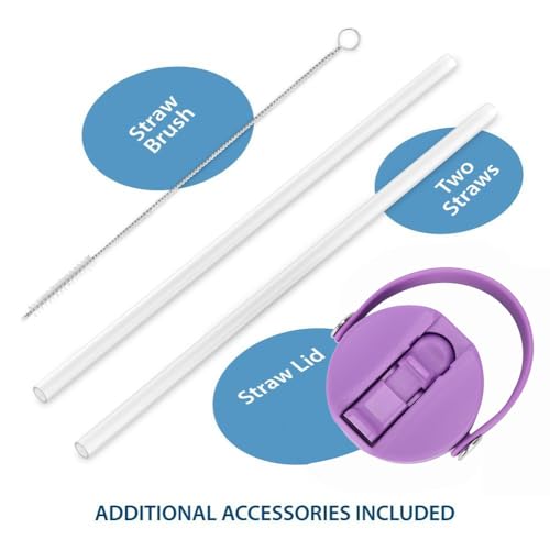 Straw Lid Sport Water Bottle Wide Mouth, Flex Straw Lid Compatible with Hydroflask 12 16 18 20 32 40 64 oz, Replacement Lids and Water Bottle Lid Accessories (Purple) - color: Purple