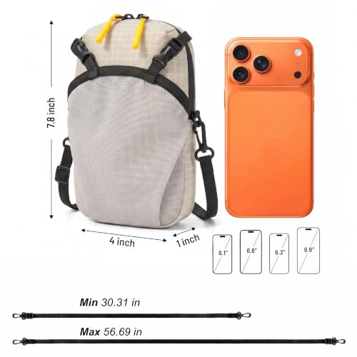 Backpack Strap Attachment Bag, Portable Phone Pocket & Water Bottle Holder Pouch for Outdoor Hiking, Travel, Cycling (Gray) - color: Gray