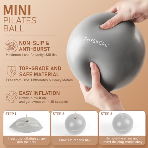PhysKcal Pilates Kit, 15-Inch Pilates Ring with 1x Pilates Ball & 5X Bands - color: Mist