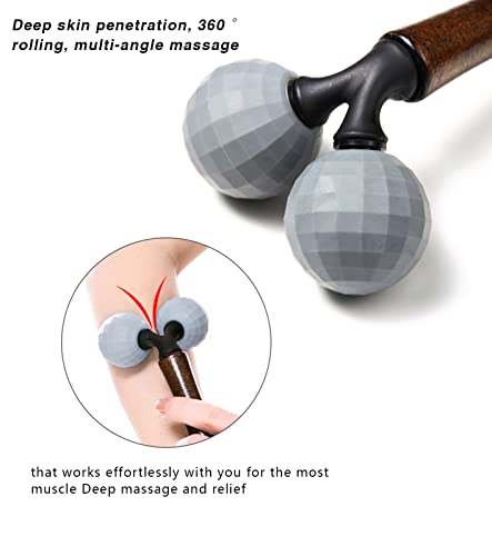 Relax Massage Roller - Body Massage Tools Myofascial Trigger Points Reduce Muscle Soreness Tightness Leg Cramps for Circulation, Stress, Arthritis and Hand Pain Relief & Recovery (Grey) - color: Grey