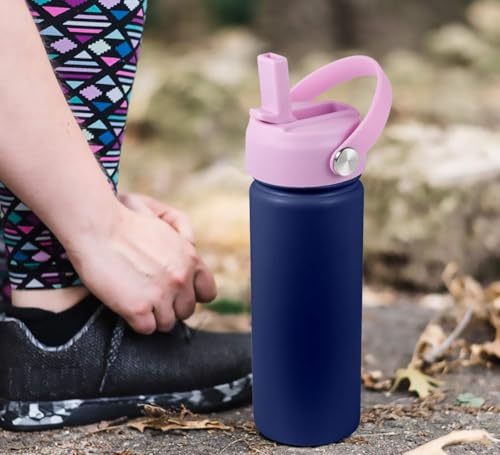 RRegeny Straw Lid for Hydro Flask Wide Mouth 32 40 oz, Lids with Flexible Handle compatible with HydroFlask, Replacement Sports Flex Cap Wide Mouth Top - color: Lavender