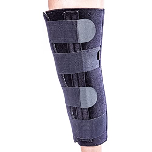 Compression Knee Immobilizer (14") – Adjustable Brace with Moldable Stays for Stabilization – Knee Splint for Support & ACL/MCL/PCL Recovery – Hypoallergenic Design & Cold Therapy Compatible - size: Universal 14", style: Compression Immobilizer