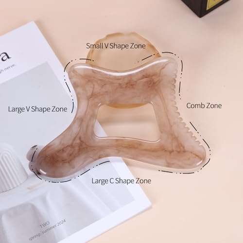 Body Gua Sha Tool Large Gua Sha Body Tool Cellulite Massage Tool (Resin) - color: Natural