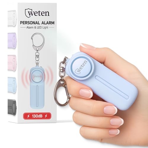 Personal Safety Alarm Keychain for Women, 130dB Panic Pin Siren, Blue - color: C - Blue
