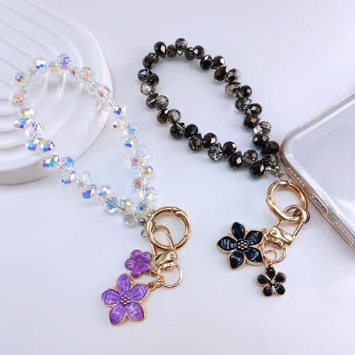 C.J.M.K Beaded Phone Wristband, Lanyard Chain - color: 08-rainbow