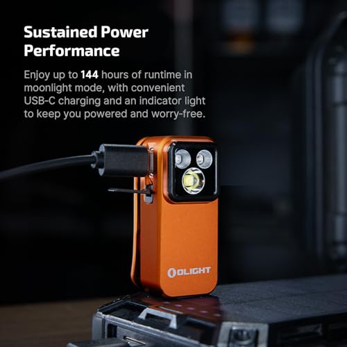 OLIGHT Oclip Pro S Rechargeable EDC Clip-on Flashlight, Orange - color: Orange