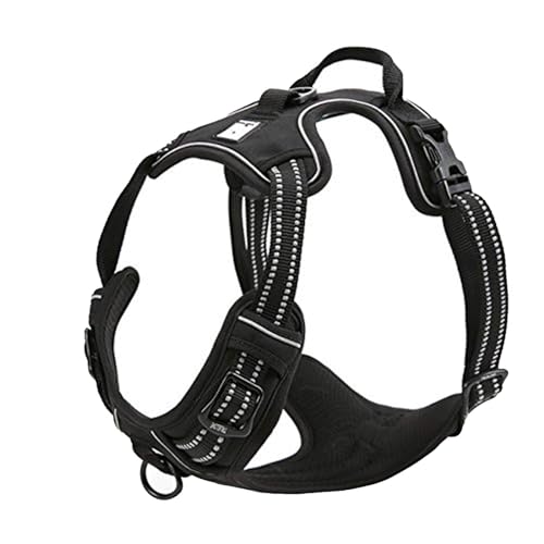 TRUE LOVE Adjustable No-Pull Dog Harness Reflective Vest, Black, XS - color: Black, size: XS