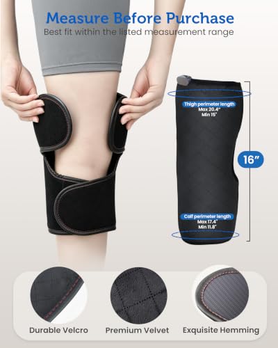 COMFIER Knee Massager, Plug-in Knee Heating Pad with Heat and Vibration, Pair of Heated Knee Wraps for Both Knees, 5 Modes, 2 Heat Levels, 30-Min Timer, FSA Eligible HSA - color: Black