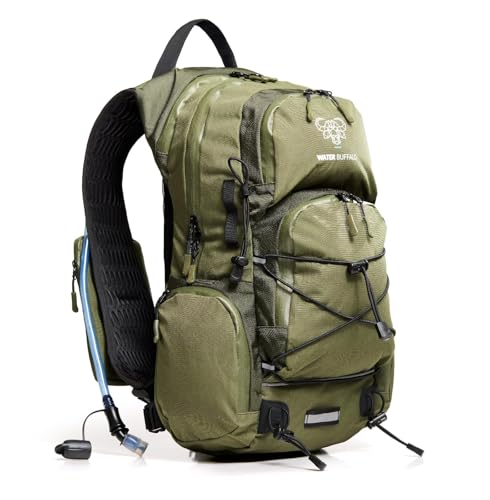 Water Buffalo Sherpa 22L Hiking Hydration Backpack, 2L Bladder - color: Canopy