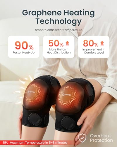 COMFIER FSA Eligible Items, Cordless Knee Massager with Graphene Heat