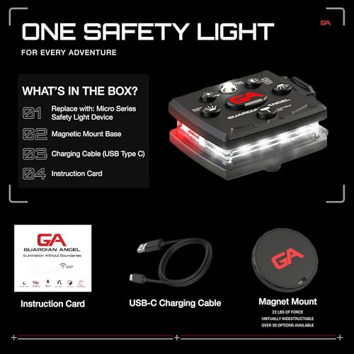 Guardian Angel Micro Safety Light - White Front & Red Rear - color: White/Red