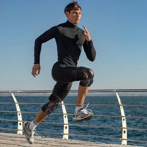 2-in-1 Knee Brace with Patella Strap for Running, Sports & Recovery