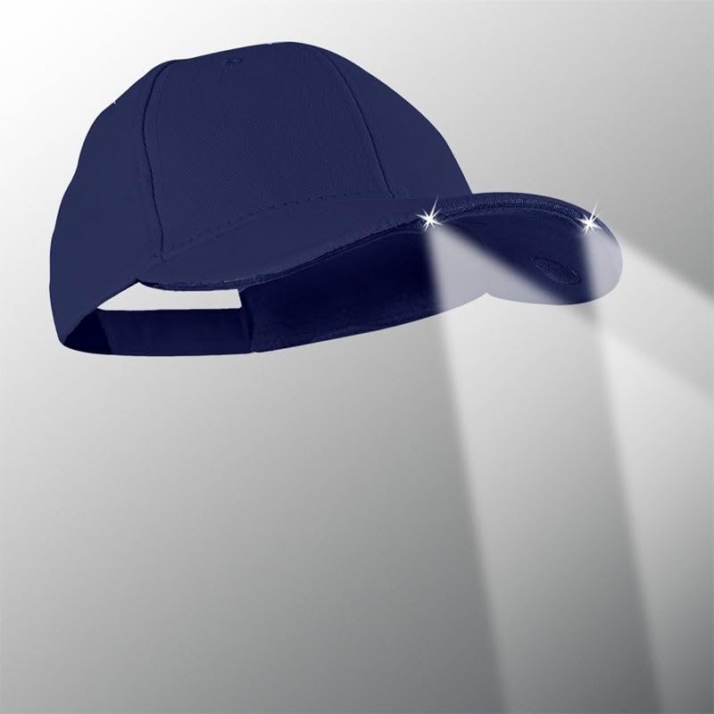 Panther Vision POWERCAP 20/00 LED Lighted Hats - High Output Ultra-Bright Hands Free LED Lighted Battery Powered Cap - Navy (CL2-280810) - color: Navy Blue