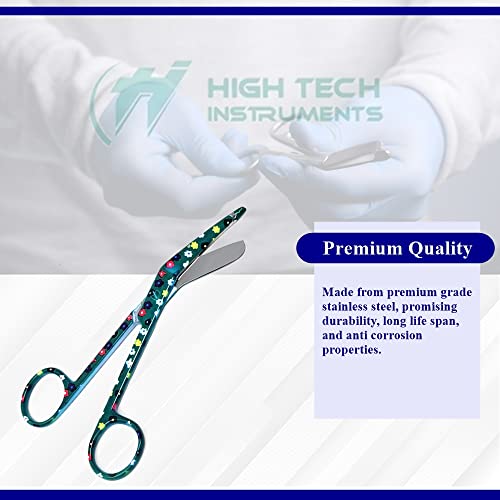 6 Pcs Set of Bandage Scissors 5.5" Long, Nurse Vet Tech Gift - Made of Stainless Steel with Colorful Patterns, First Aid, Used For Cutting Gauze, Tape, Clothing Bandages, Vet Wrap Adhesive Removal - style: Set 5
