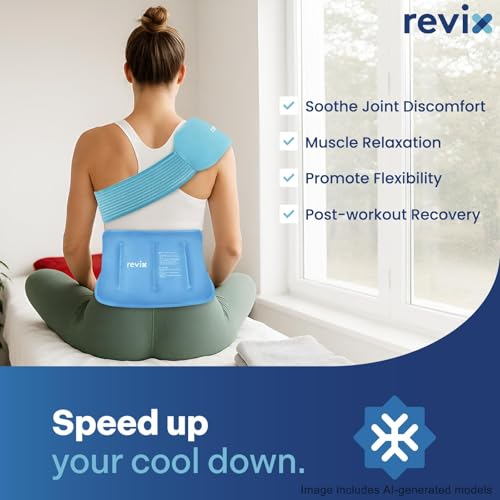REVIX Ice Packs for Injuries, 3 Pack Set with 2 Small & 1 Large Gel Pack