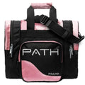 Pyramid Path Pro Deluxe Single Bowling Ball Tote - Holds One Ball, One Pair Shoes Up to Mens 15 - color: Light Pink