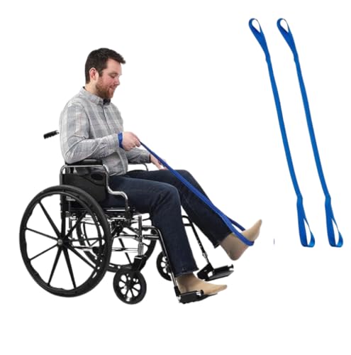 Sammons Preston Soft Flexible Leg Lifter, 34" Long, Leg Strap with Loops for Hands & Feet, Easy to Use Mobility Aid & Leg Riser for Getting In & Out of Beds, Cars, & Wheelchairs, Transfer Assist Aid - size: Flexible - 34", style: Single