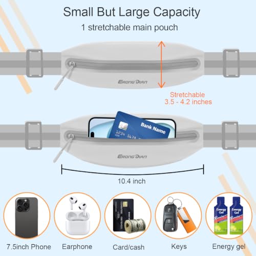 Slim Fanny Pack for Men, Ultra-Light Running Belts for Women Grey - color: 02 - Grey