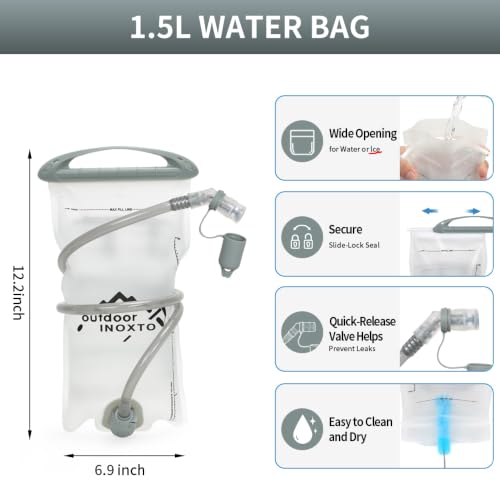 IX INOXTO Running Hydration Vest for Men Women Water Backpack for Running 3L Running Hydration Pack for Trail Running Marathon Race Hiking