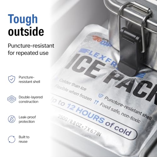 Sport Temp Reusable Gel Ice Packs for Coolers - size: 4 PACK / 600g each